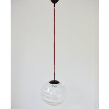 Oryginalna lampa wisząca retro ze szkła